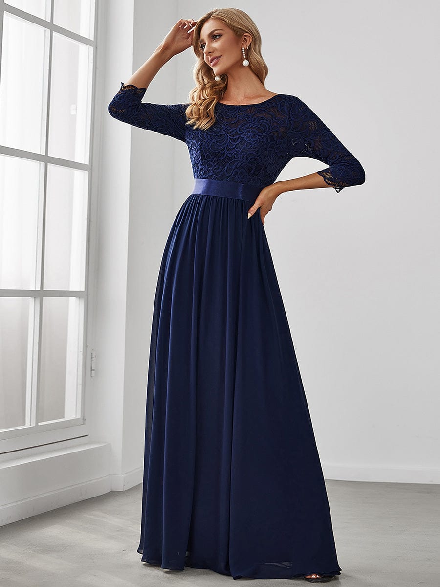 3/4 Sleeve Formal Dress from MsDressly