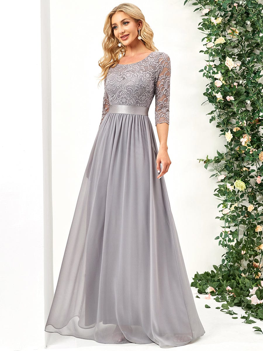 3/4 Sleeve Formal Dress from MsDressly