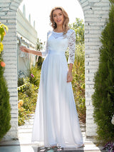 3/4 Sleeve Formal Dress from MsDressly