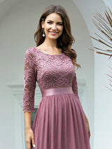 3/4 Sleeve Formal Dress from MsDressly