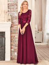 3/4 Sleeve Formal Dress from MsDressly