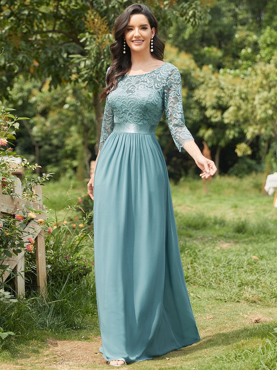3/4 Sleeve Formal Dress from MsDressly