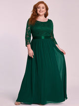 3/4 Sleeve Formal Dress from MsDressly