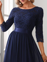 3/4 Sleeve Formal Dress from MsDressly