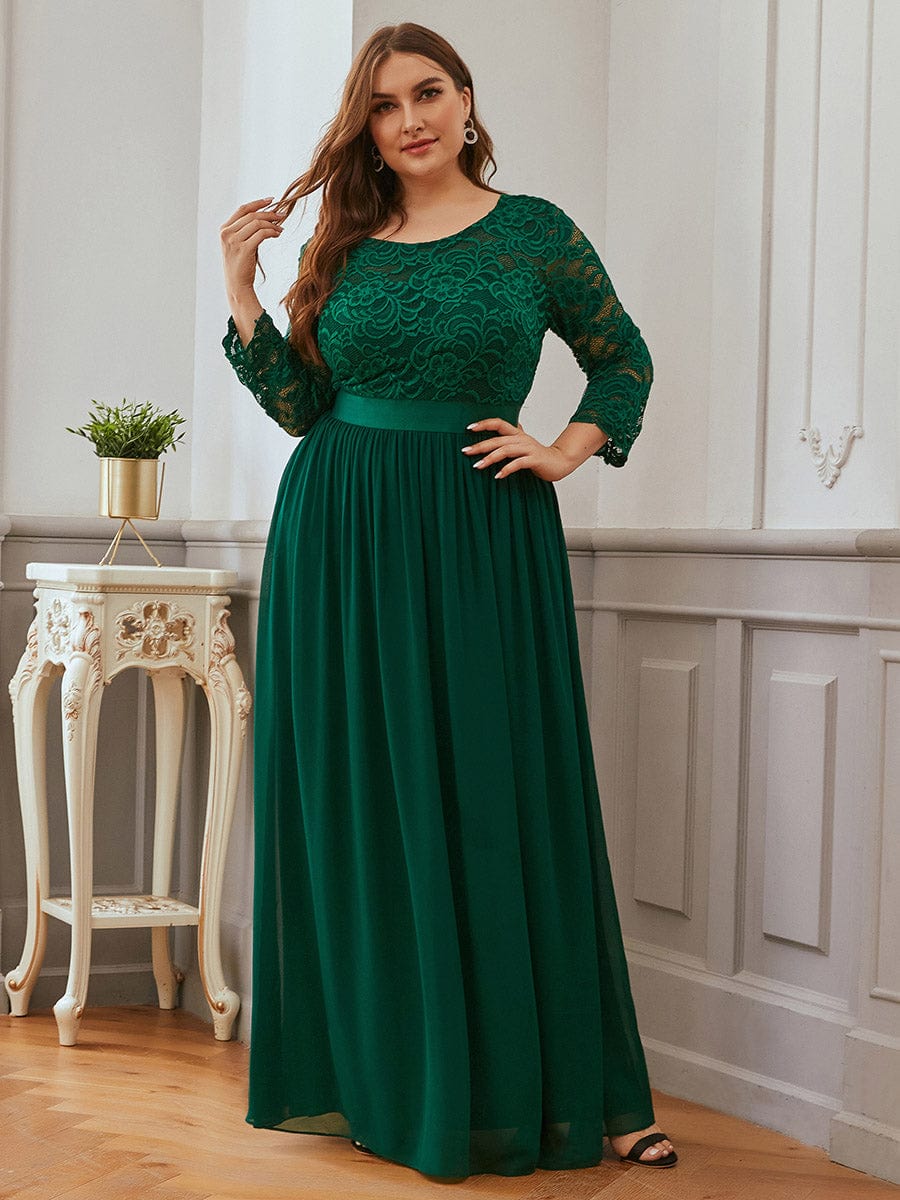 3/4 Sleeve Formal Dress from MsDressly