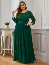 3/4 Sleeve Formal Dress from MsDressly