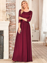 3/4 Sleeve Formal Dress from MsDressly