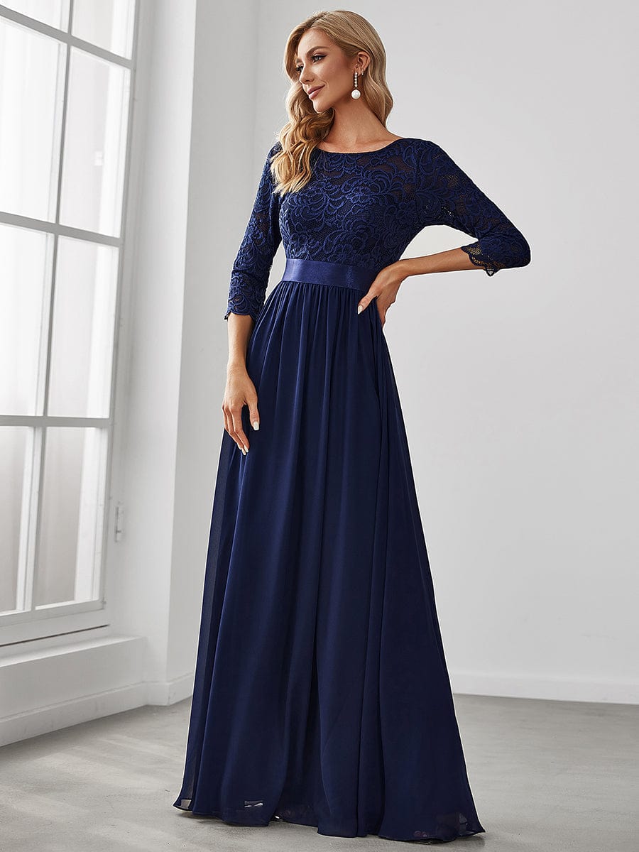 3/4 Sleeve Formal Dress from MsDressly