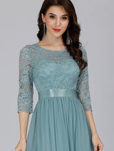 3/4 Sleeve Formal Dress from MsDressly