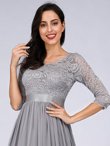 3/4 Sleeve Formal Dress from MsDressly