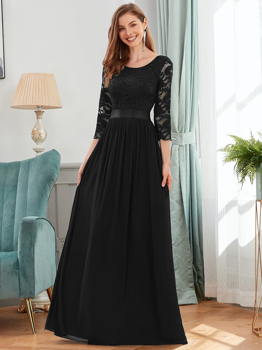3/4 Sleeve Formal Dress from MsDressly