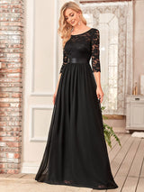 3/4 Sleeve Formal Dress from MsDressly