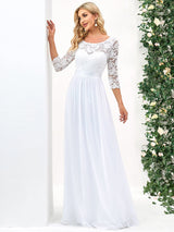 3/4 Sleeve Formal Dress from MsDressly