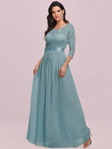 3/4 Sleeve Formal Dress from MsDressly