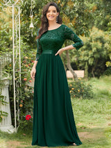 3/4 Sleeve Formal Dress from MsDressly