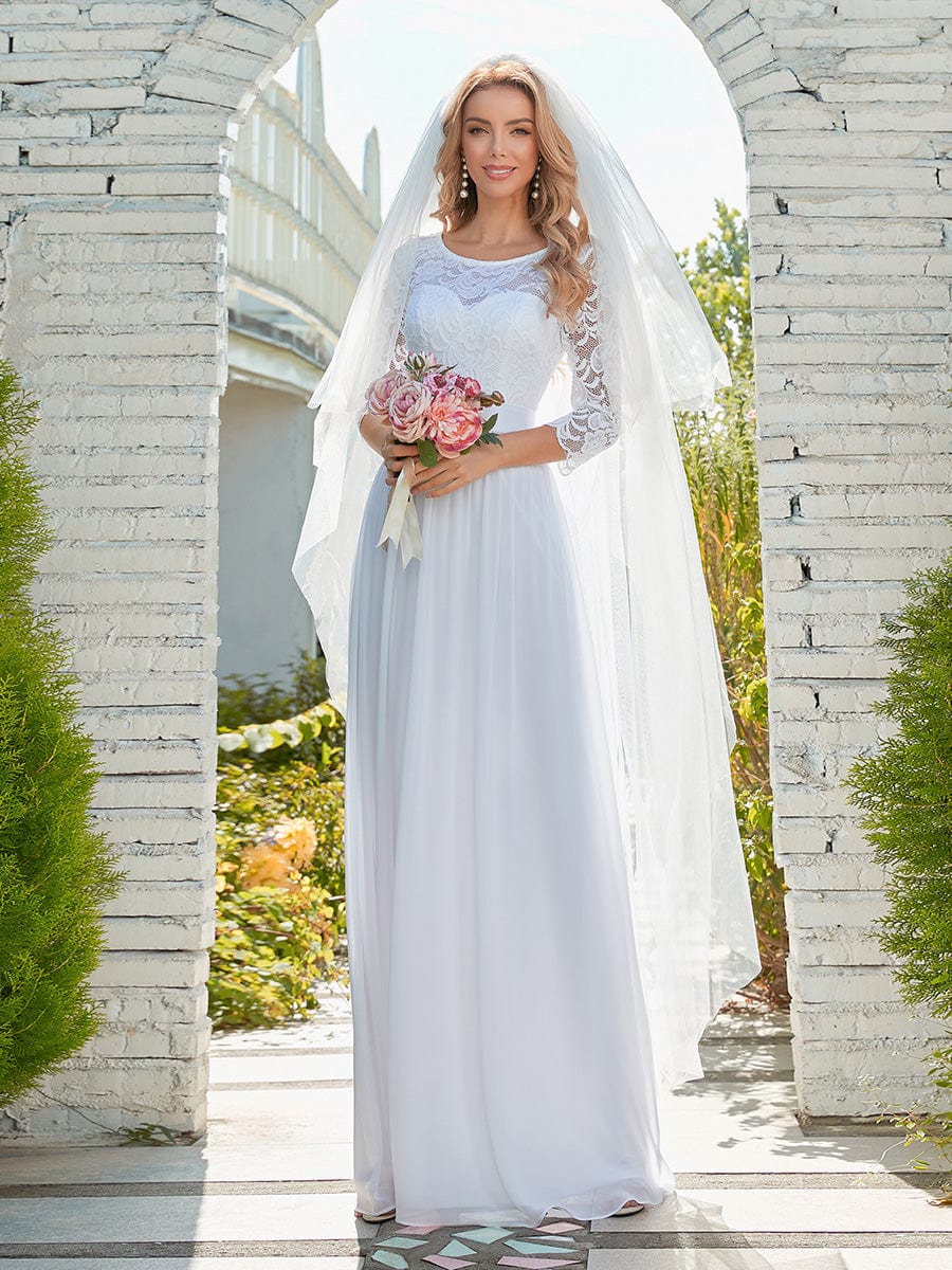 3/4 Sleeve Formal Dress from MsDressly