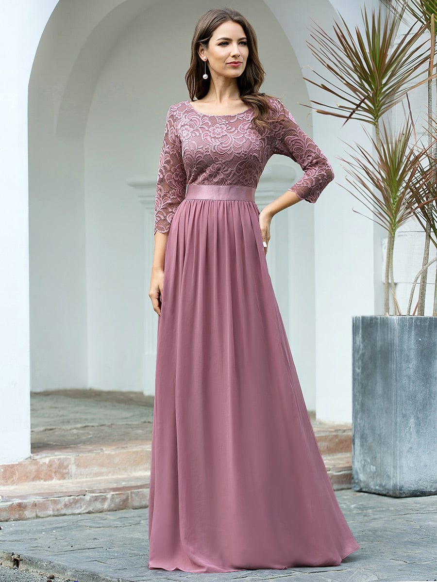 3/4 Sleeve Formal Dress from MsDressly