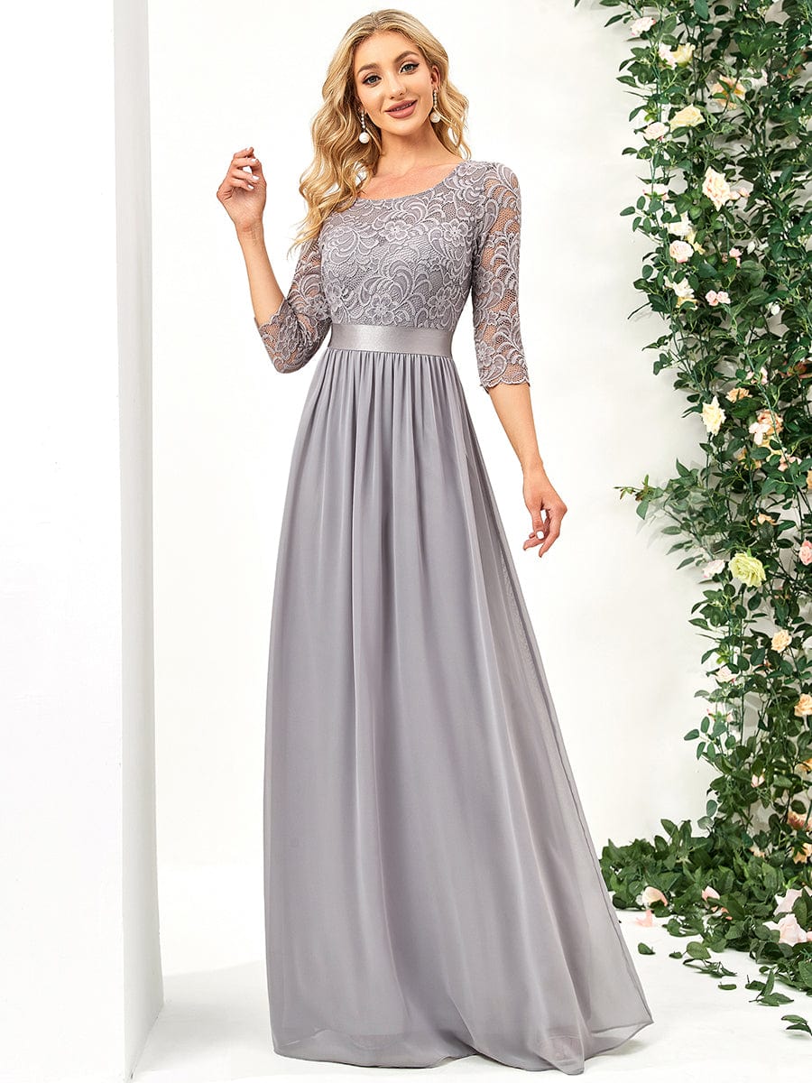 3/4 Sleeve Formal Dress from MsDressly