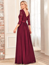 3/4 Sleeve Formal Dress from MsDressly