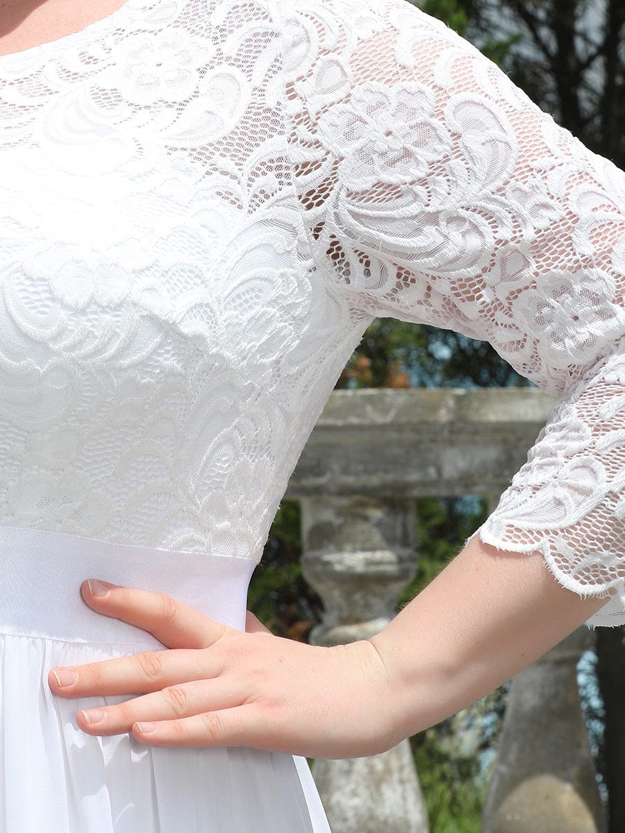 3/4 Sleeve Formal Dress from MsDressly