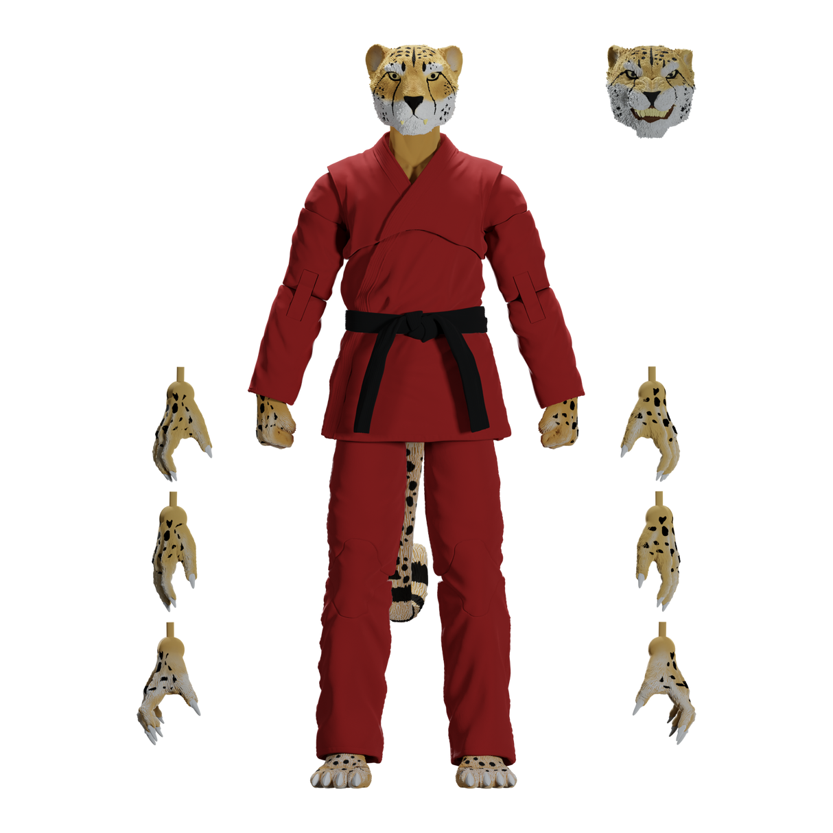 Zoo Jitsu Fighters Chico the Cheetah Action Figure from Icon Heroes