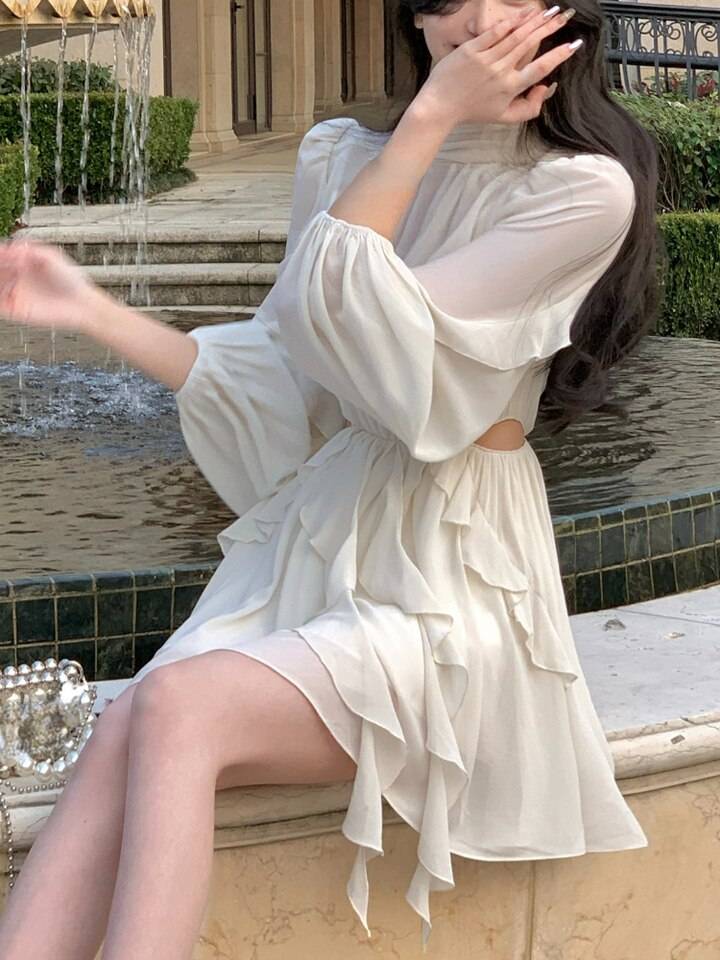 Chiffon Delight Mini Dress From Kawaii Stop