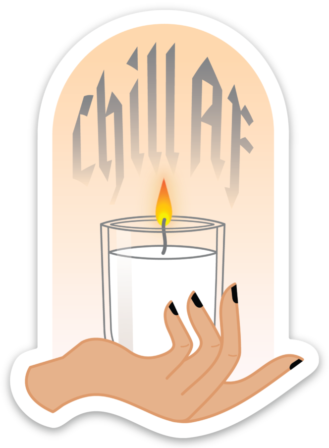 Chill AF Sticker from Pretty Honest Candles