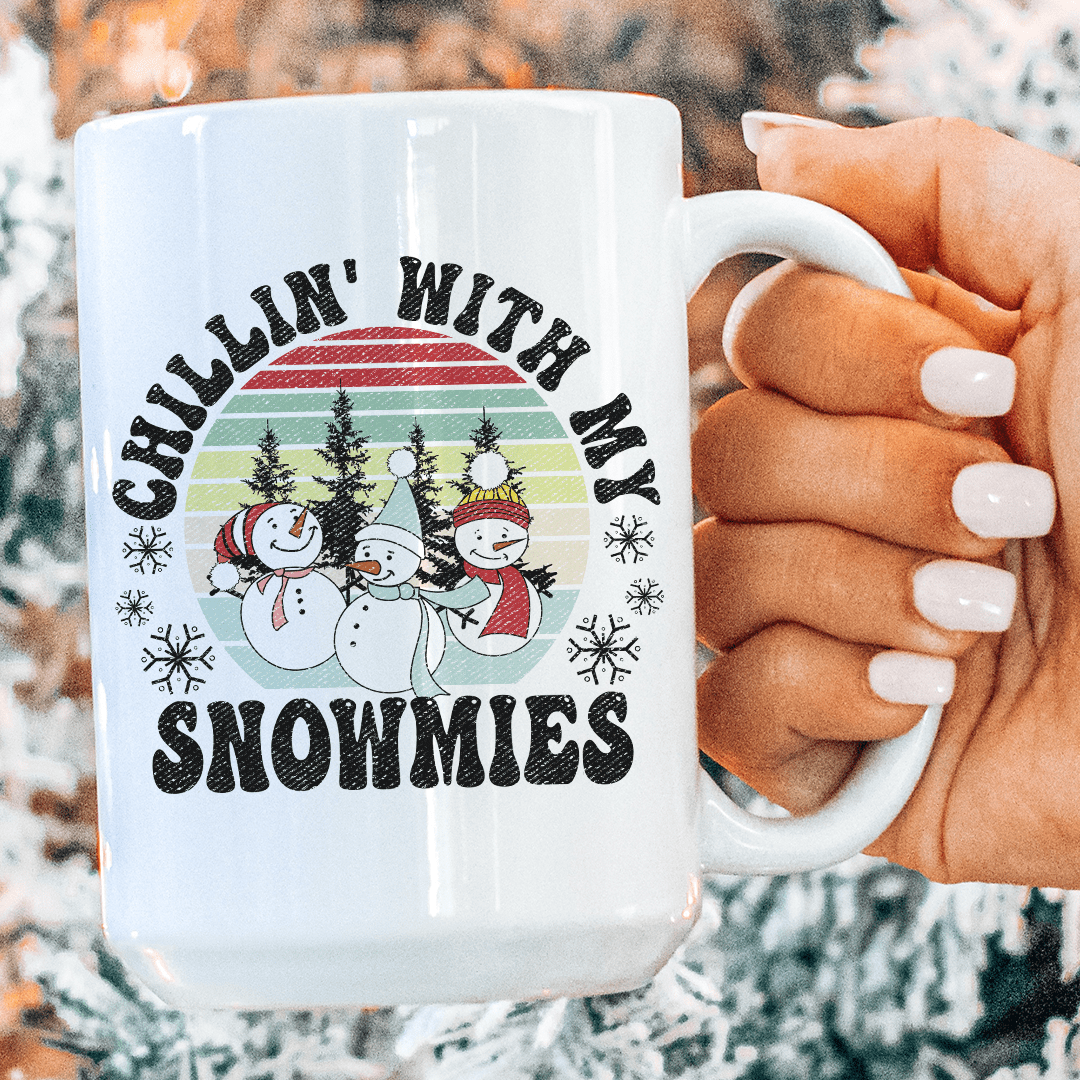 Chillin' With My Snowmies Ceramic Mug 15 oz from Peachy Sunday