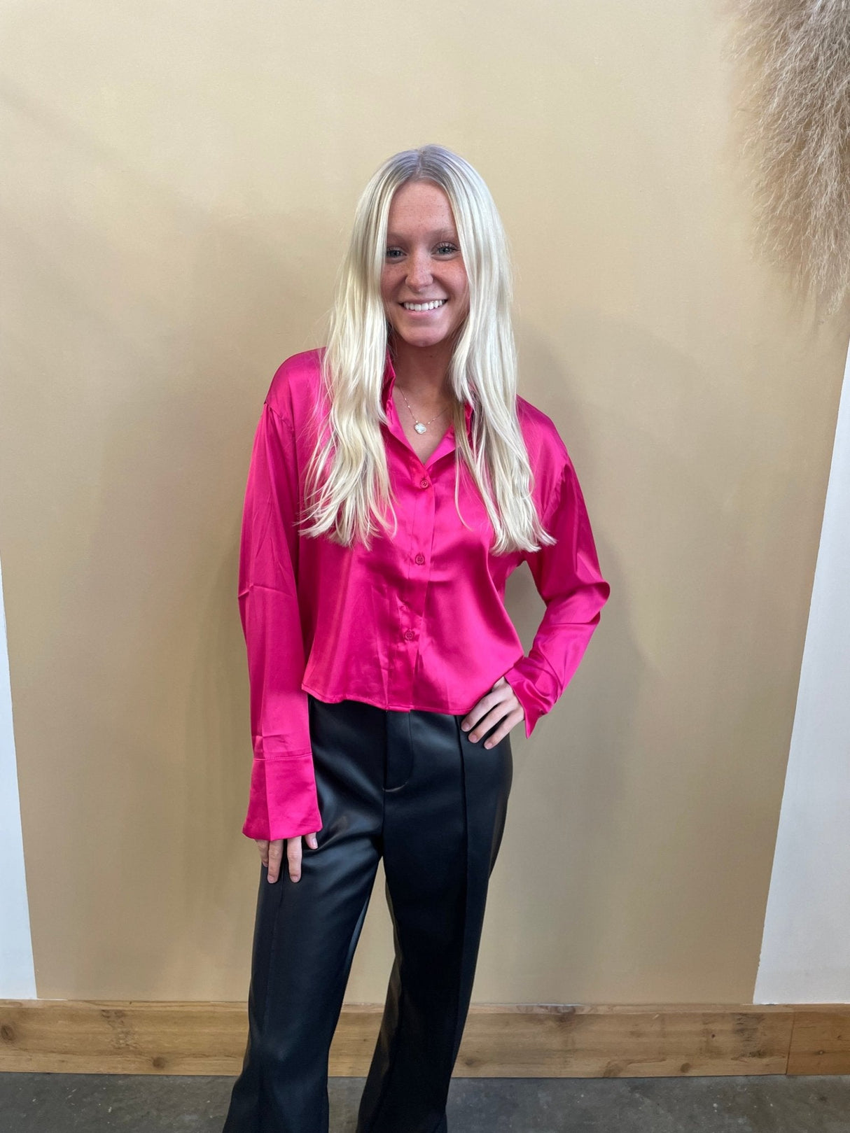 Chloe Satin Blouse From Arete Style