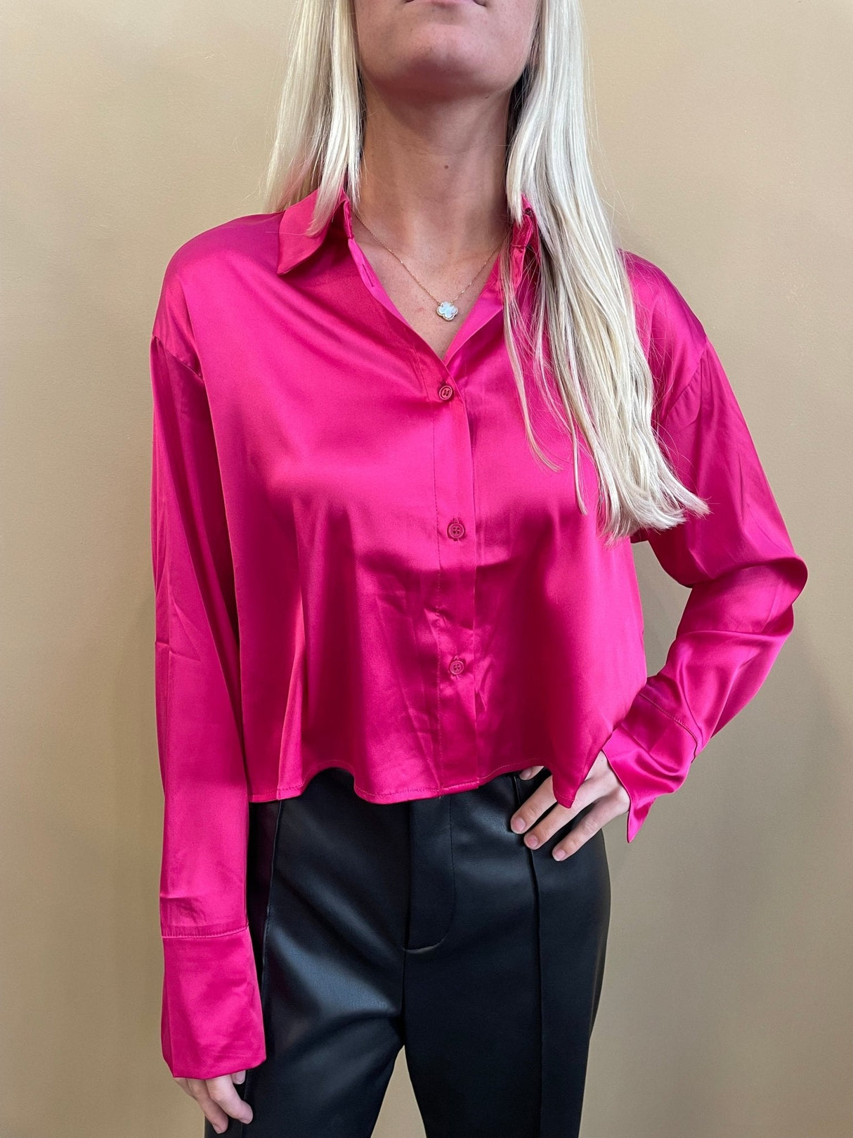 Chloe Satin Blouse From Arete Style