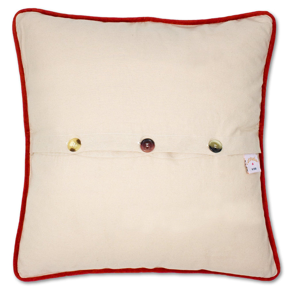Christmas Carol Hand-Embroidered Pillow by Cat Studio from Quirks!
