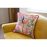Christmas Carol Hand-Embroidered Pillow by Cat Studio from Quirks!