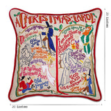 Christmas Carol Hand-Embroidered Pillow by Cat Studio from Quirks!