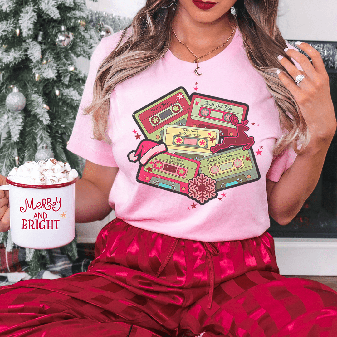 Christmas Cassettes Tee from Peachy Sunday