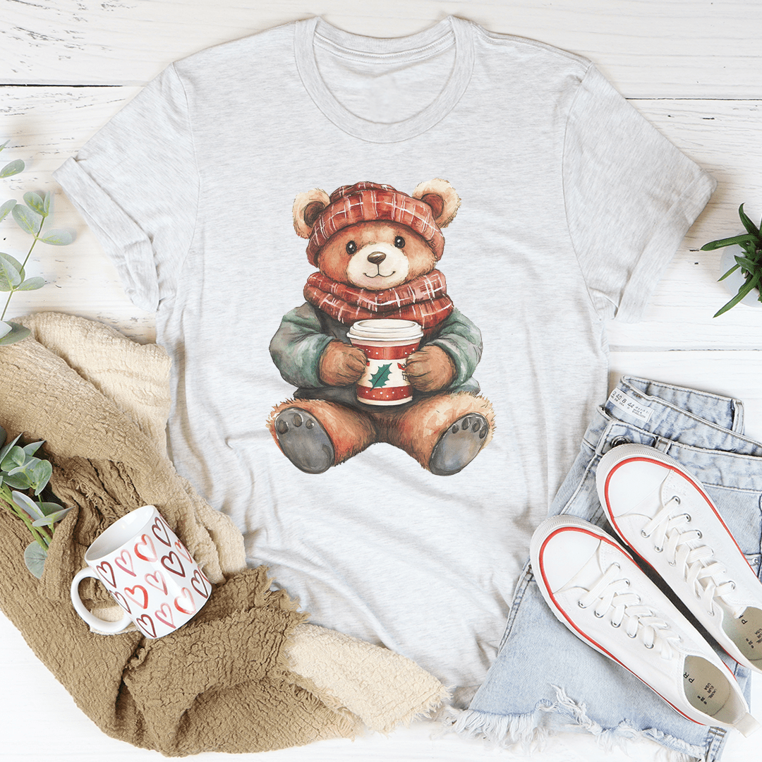 Christmas Cuddle Bear Tee from Peachy Sunday