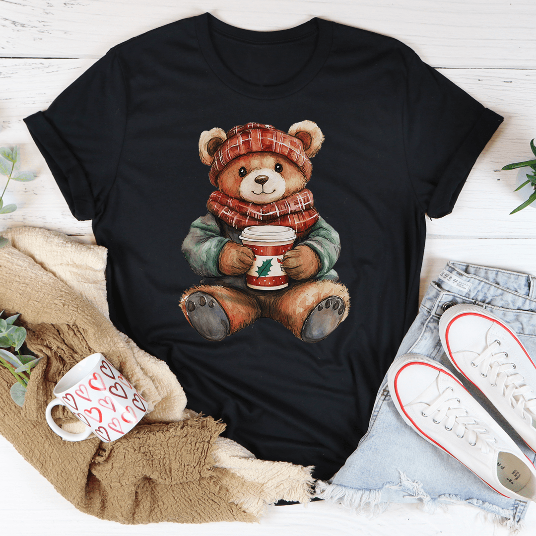 Christmas Cuddle Bear Tee from Peachy Sunday
