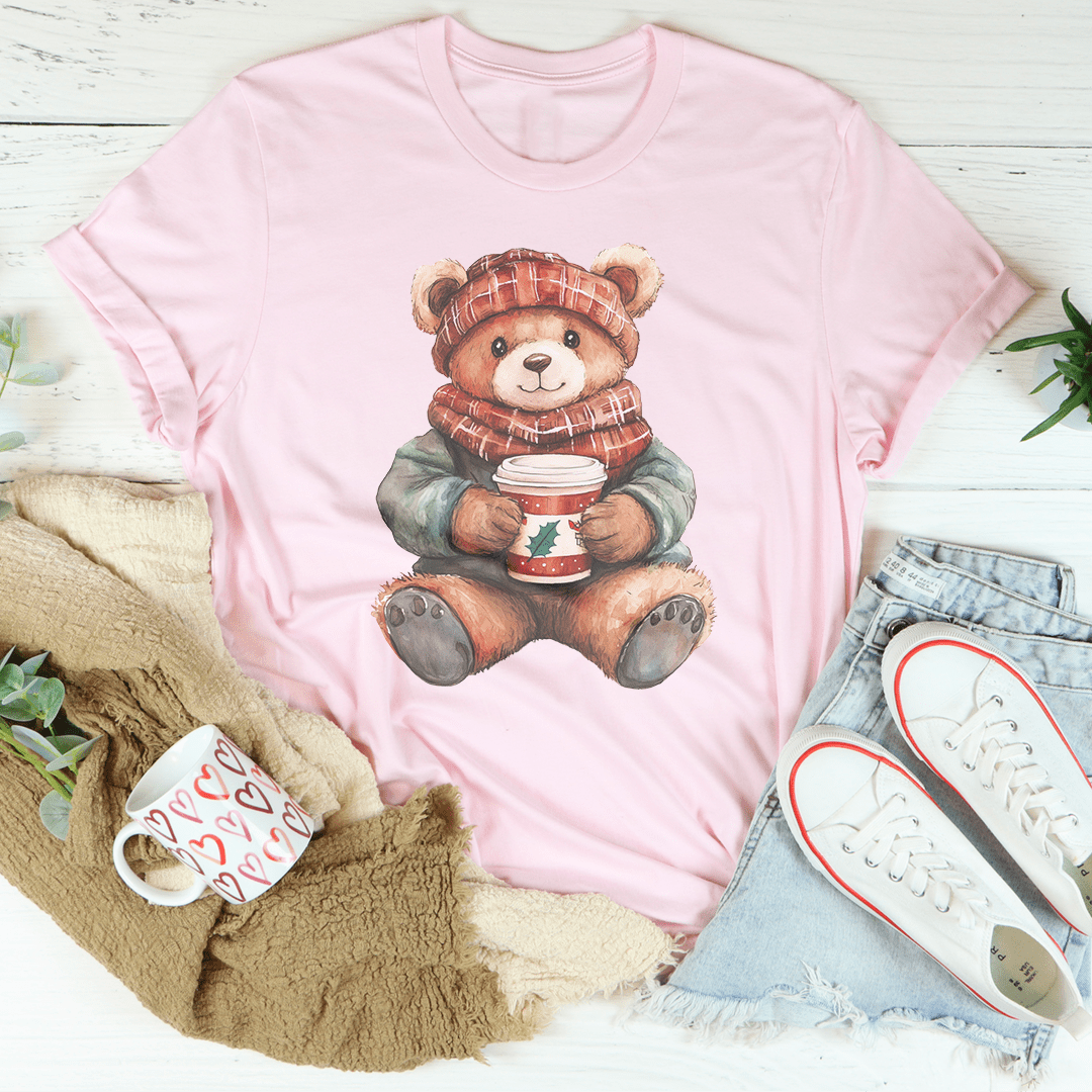 Christmas Cuddle Bear Tee from Peachy Sunday