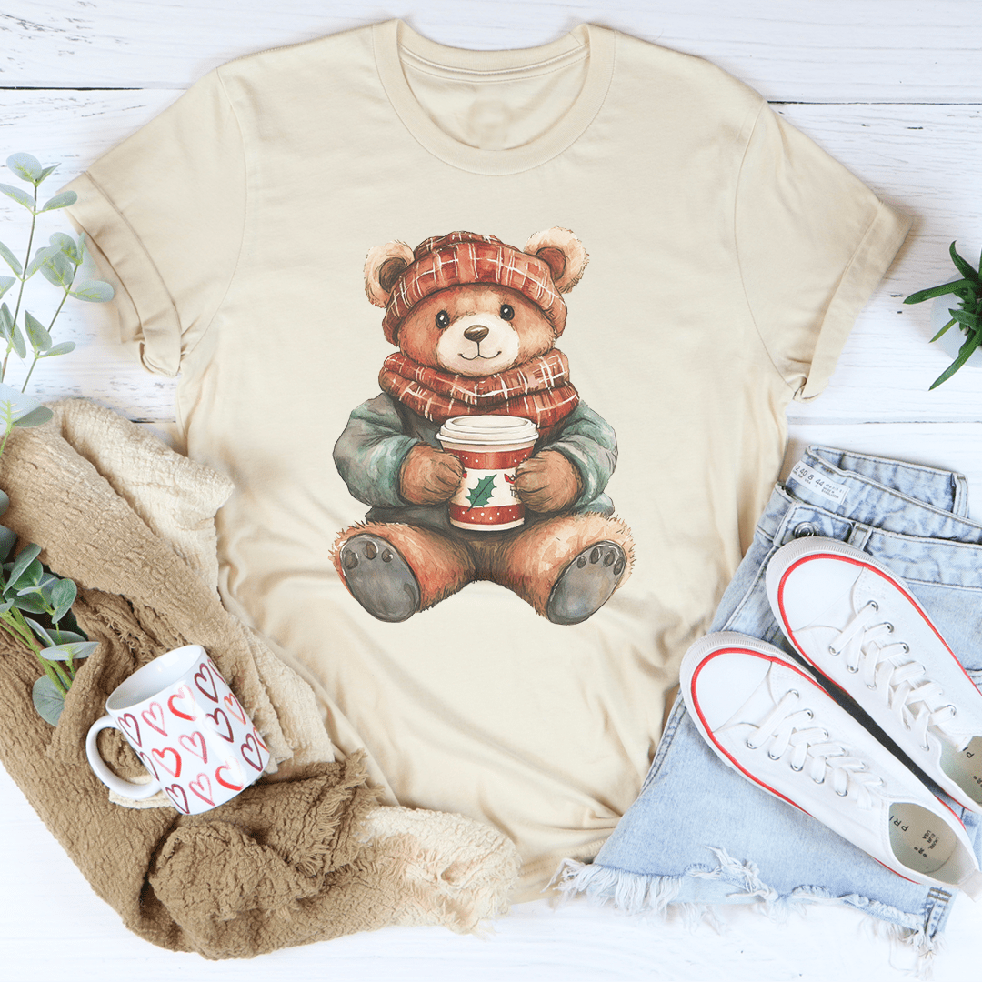 Christmas Cuddle Bear Tee from Peachy Sunday