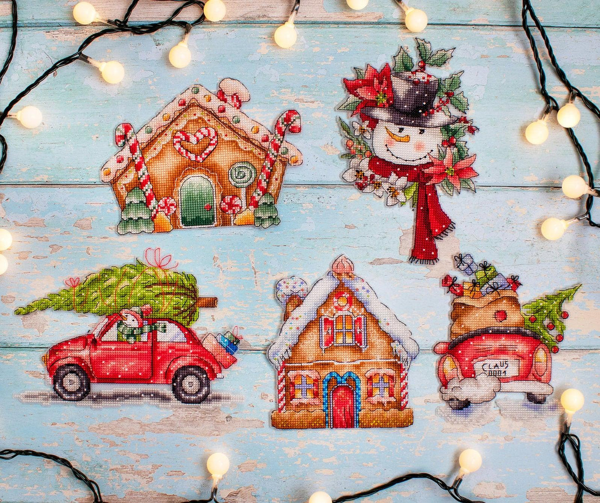 Christmas Ornaments Kit L8055 Counted Cross Stitch Kit from Wizardi