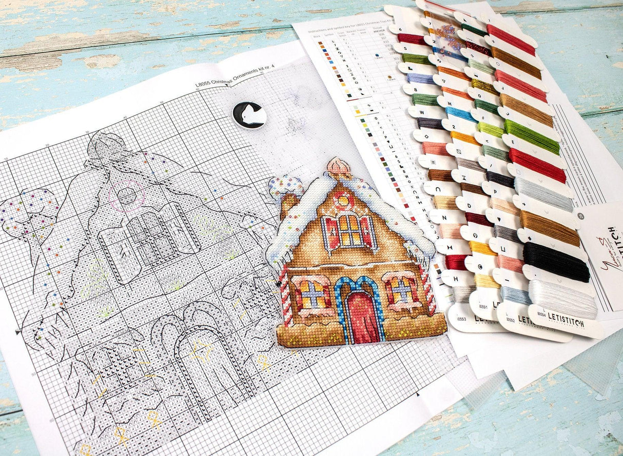 Christmas Ornaments Kit L8055 Counted Cross Stitch Kit from Wizardi