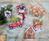 Christmas Ornaments Kit L8055 Counted Cross Stitch Kit from Wizardi