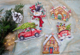 Christmas Ornaments Kit L8055 Counted Cross Stitch Kit from Wizardi