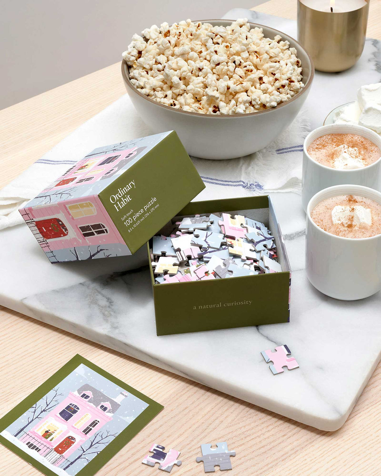 Christmas Pink House Puzzle from Ordinary Habit