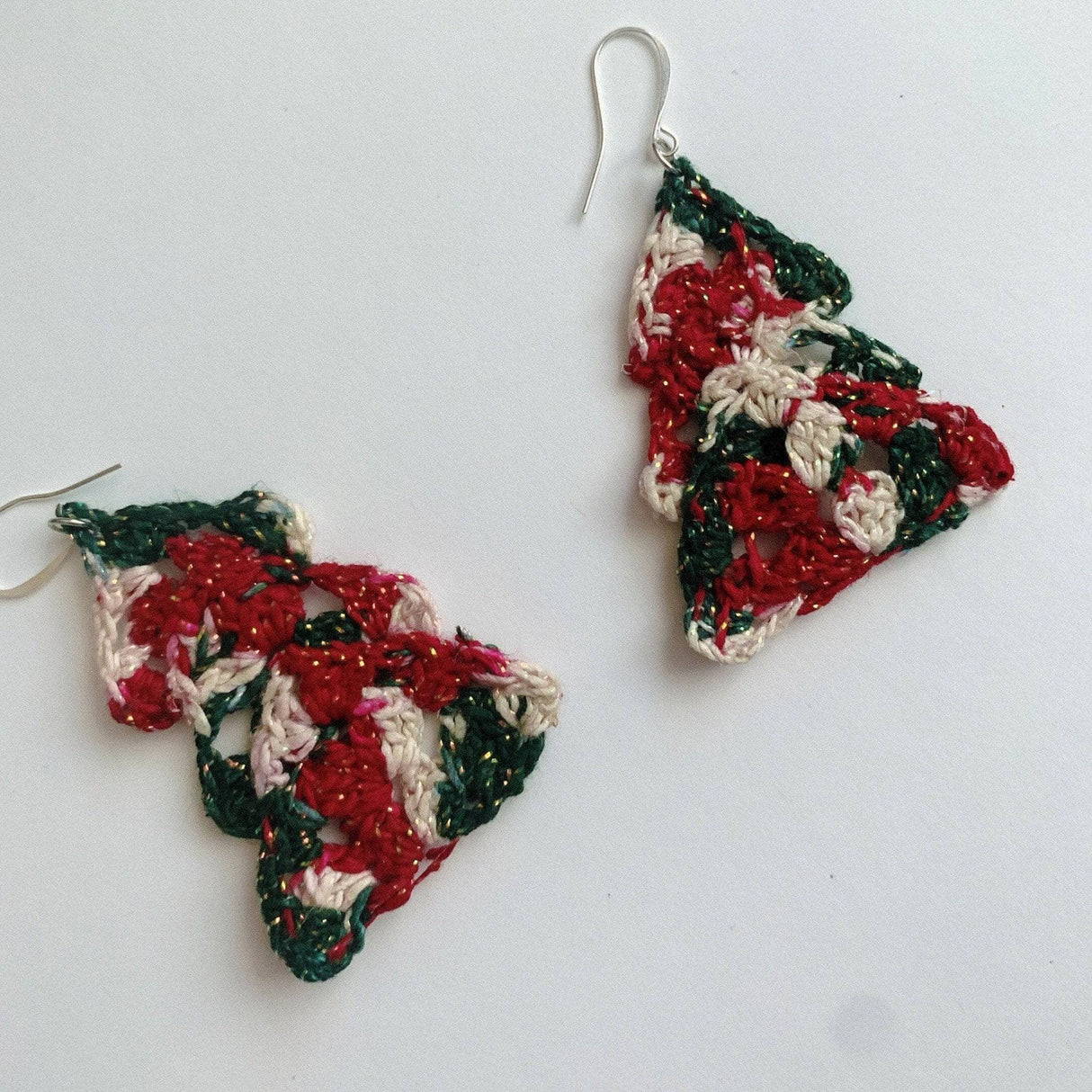 Christmas Tree Earrings Crochet Pattern from Darn Good Yarn