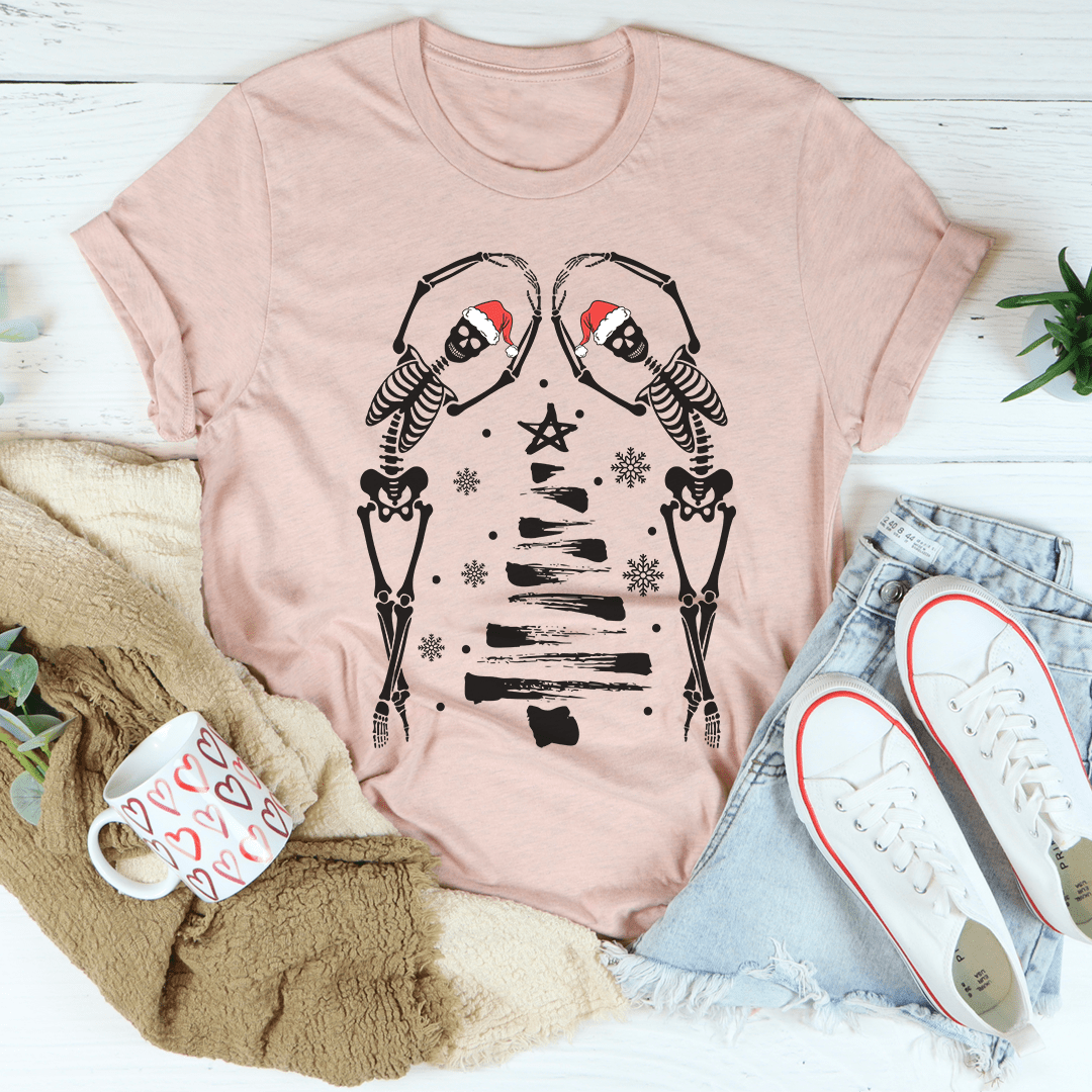 Christmas Tree Skeletons Tee from Peachy Sunday