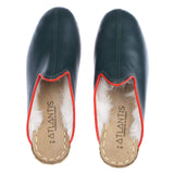 Women's Dark Green Slippers from Atlantis Handmade Shoes