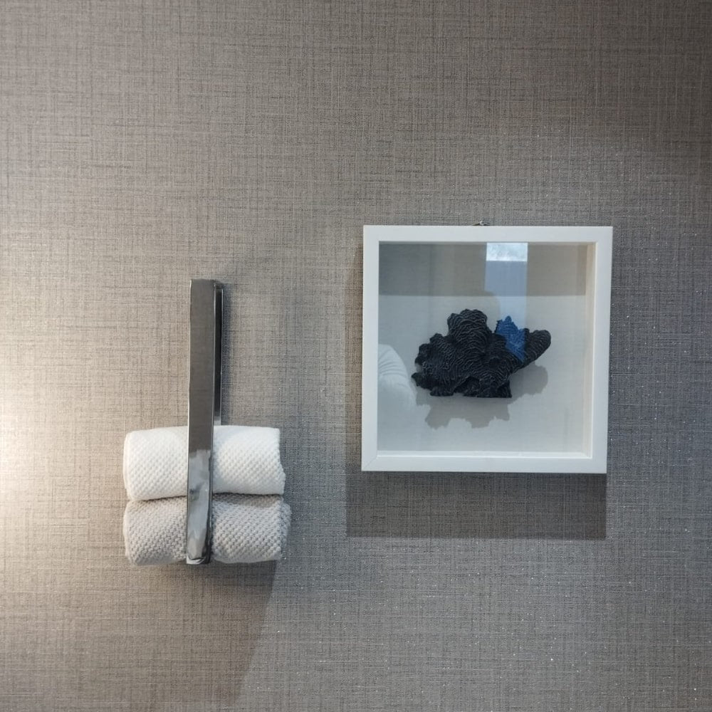 Silver Finished Multi Functional Towel Rack from VITAHOME DESIGN LLC