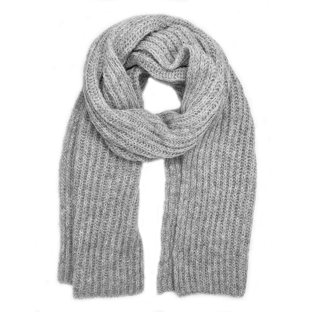 Chunky Gray Knit Alpaca Scarf from SLATE + SALT