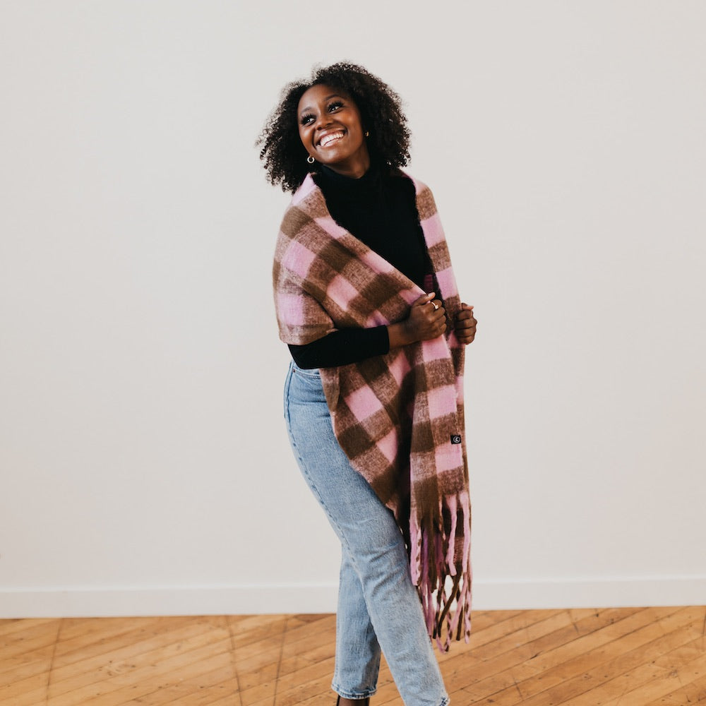 Chunky Checkered Scarf from Pretty Simple