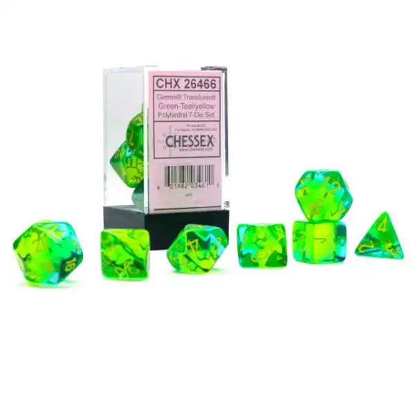 CHESSEX: POLYHEDRAL Gemini DICE SETS From PunkOuter Games